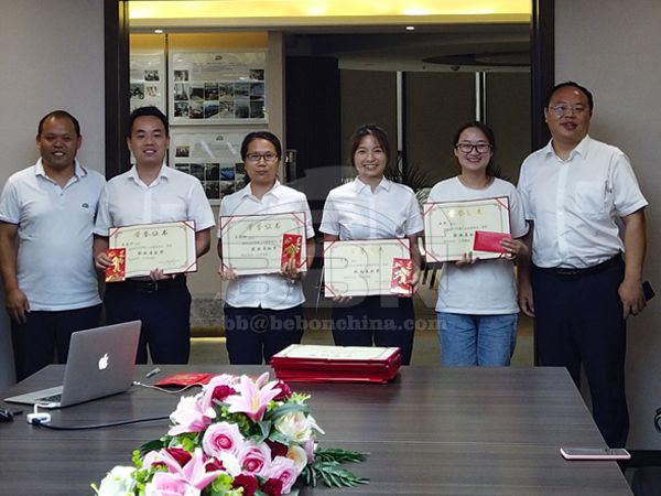 Commendation meeting for outstanding BBN steel employees