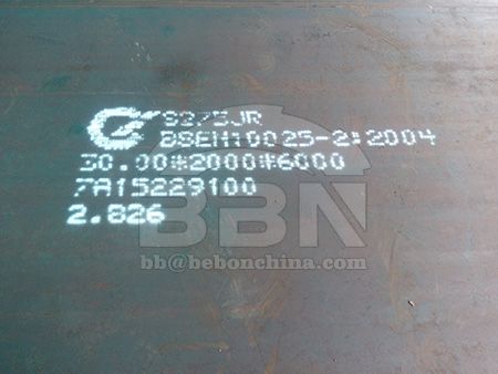 Prices of hot rolled structural steel S275JR carbon steel plate in China market on August 6
