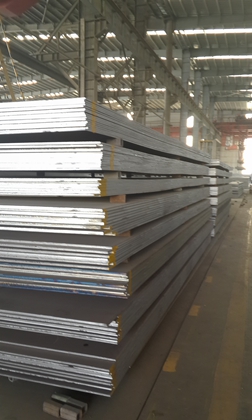 The way to improve dimension qualification rate of ABS EH40 steel plates