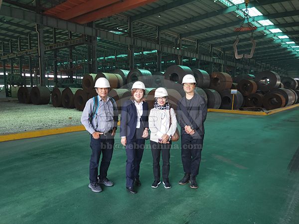 Indonesia customer about 09CuPCrNi-A steel plate and coils