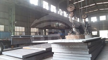Carbon equivalent value CEV of quenched and tempered EN 10025 S690QL high strength steel plate